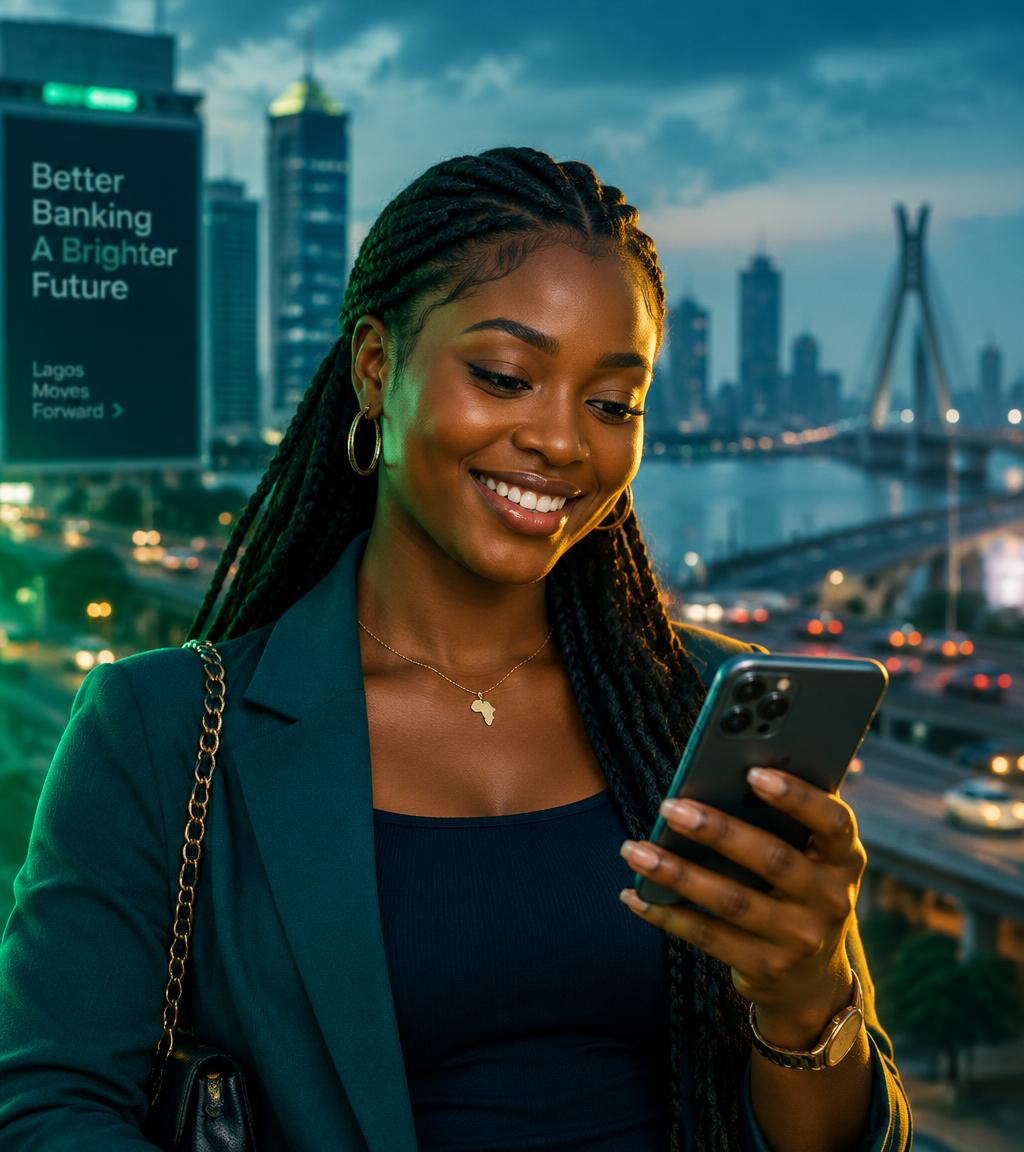 Customer buying data on her phone